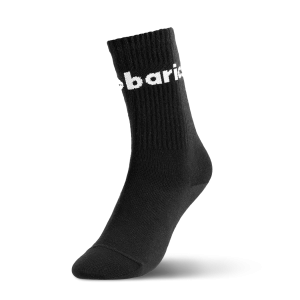 Barebarics - Barefoot Socks - Crew - Black - Big logo