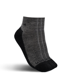 Barefoot Socks Be Lenka - Crew - Merino Wool – Grey - 3 pack