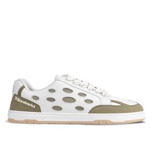 Barefoot Sneakers Barebarics Fusion - White & Army Brown