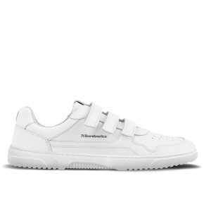 Barefoot Sneakers Barebarics Zing Velcro - All White - Leather