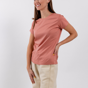 Women's Round Neck t-shirt Be Lenka Essentials - Salmon Pink