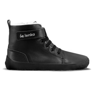 Winter barefoot boots Be Lenka Winter Kids - All Black
