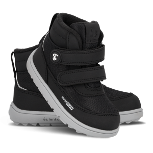 Kids winter barefoot boots Be Lenka Zippu Preschool - Black & Grey